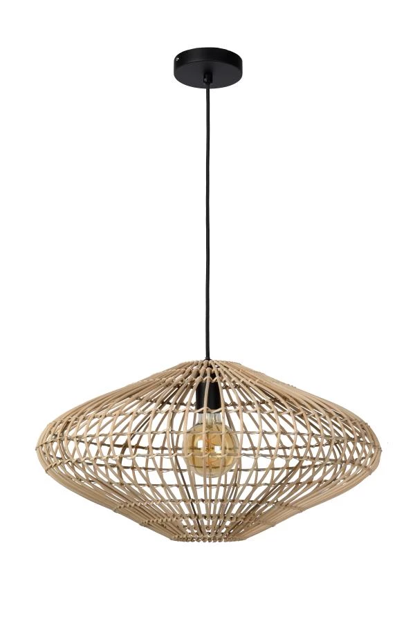 Lucide MAGALI - Pendant light - Ø 56 cm - 1xE27 - Natural - turned off